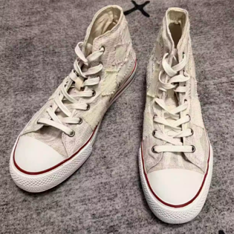 High quality patched cloth shoes