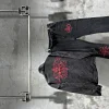 New high quality denim suit sports pants