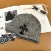 High quality cross autumn and winter knitted hat with yarn