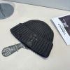 High quality cross autumn and winter knitted hat with yarn