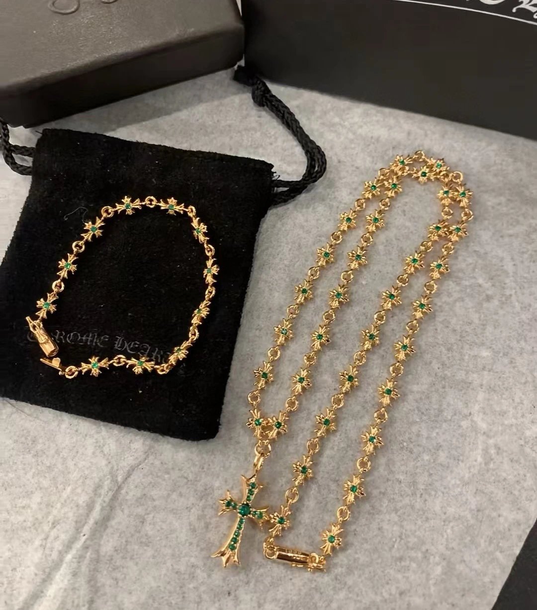 High quality Cro high-quality emerald necklace bracelet