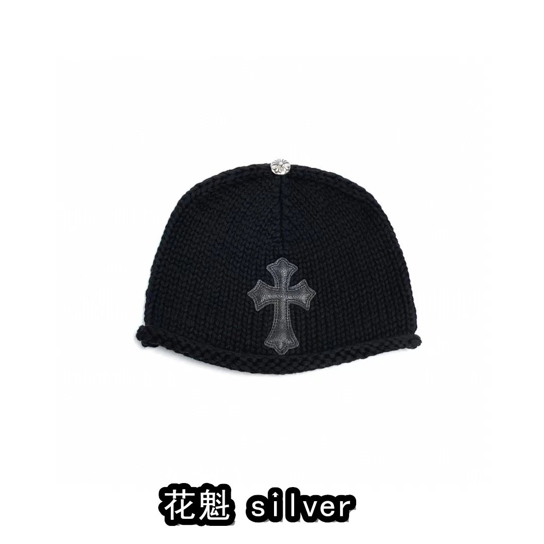 Silver 925 sterling silver accessories cold hat cross autumn and winter warm couple hat