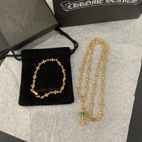 High quality Cro high-quality emerald necklace bracelet