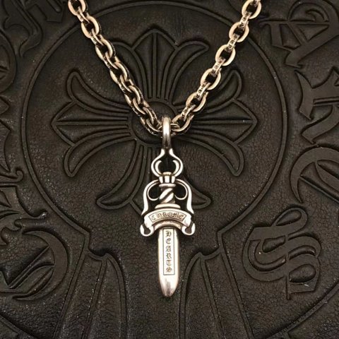 High quality high-end retro double-sided sword pendant necklace