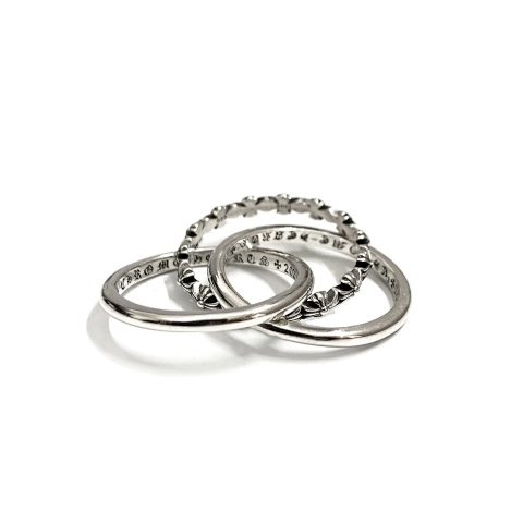 Three-Ring Cross Flower Ring 925 Silver Vintage Distressed Versatile Trendy European and American Punk Couple Multi-Layer RingProduct LinkRefresh