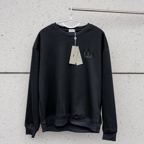 High quality embroidered letter simple round neck pullover hoodie