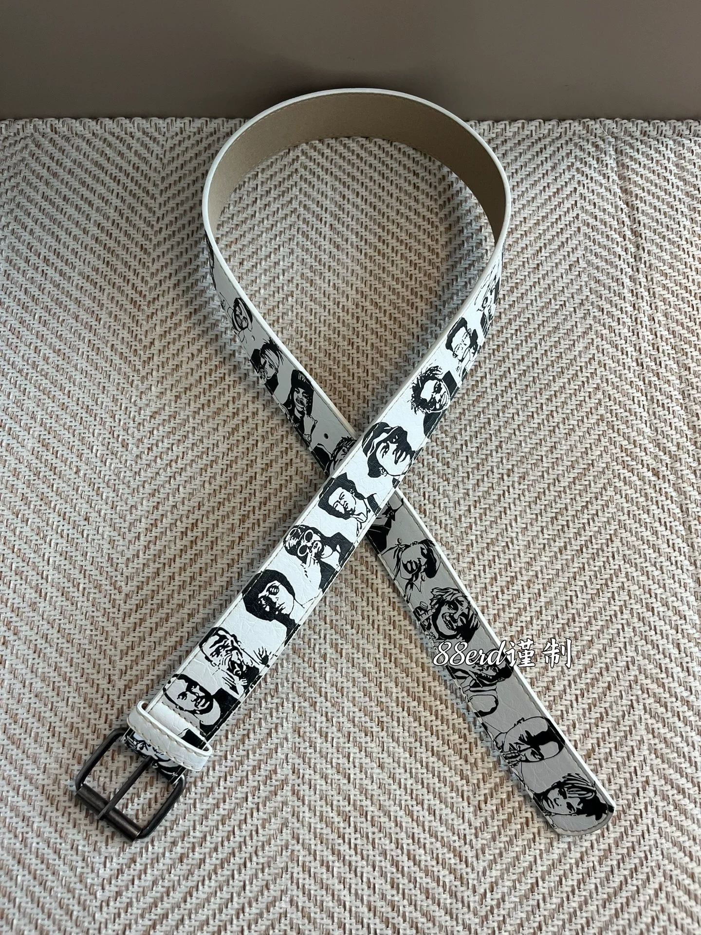 High quality cowhide punk leather belt