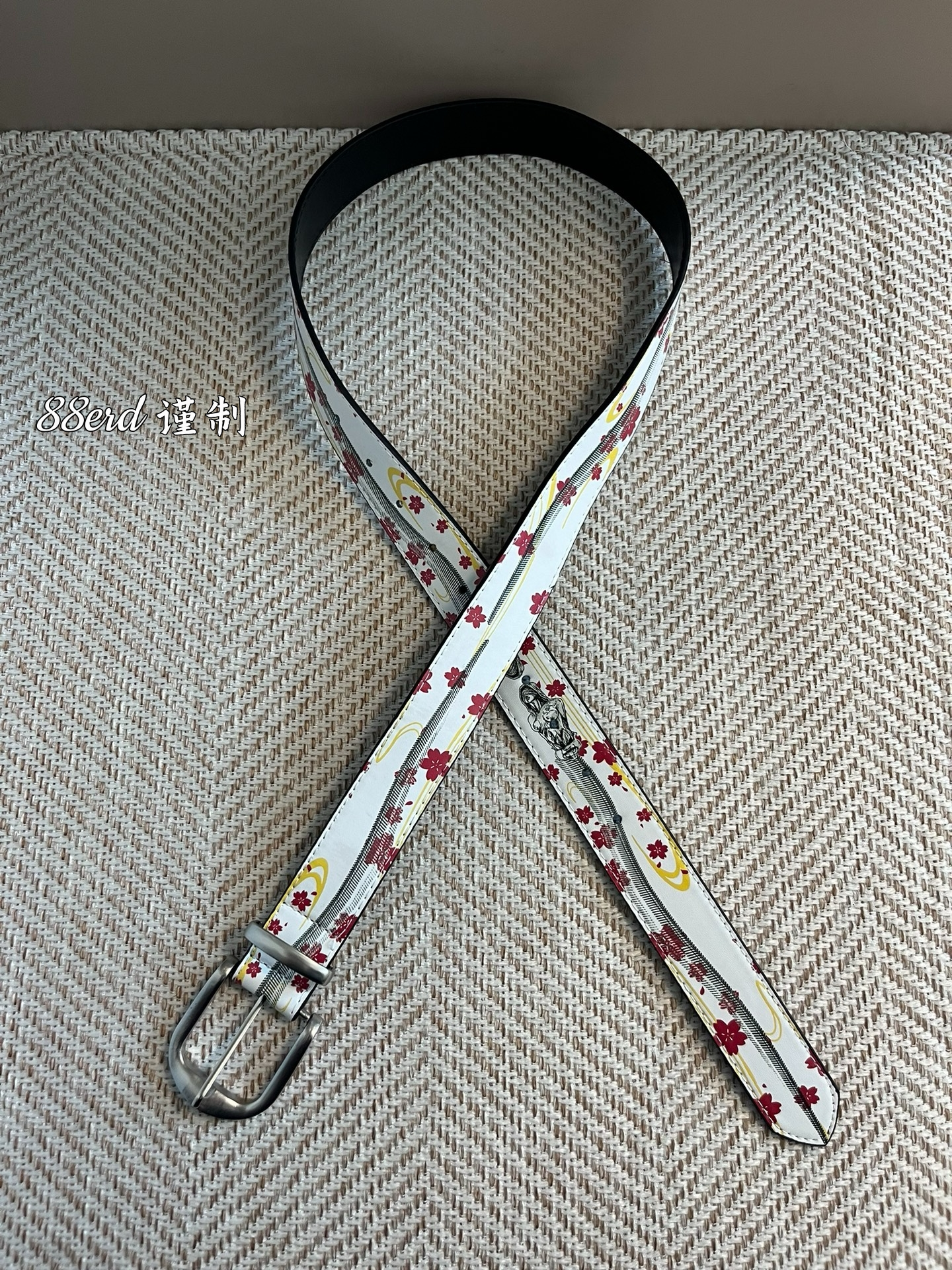 High quality cowhide punk leather belt