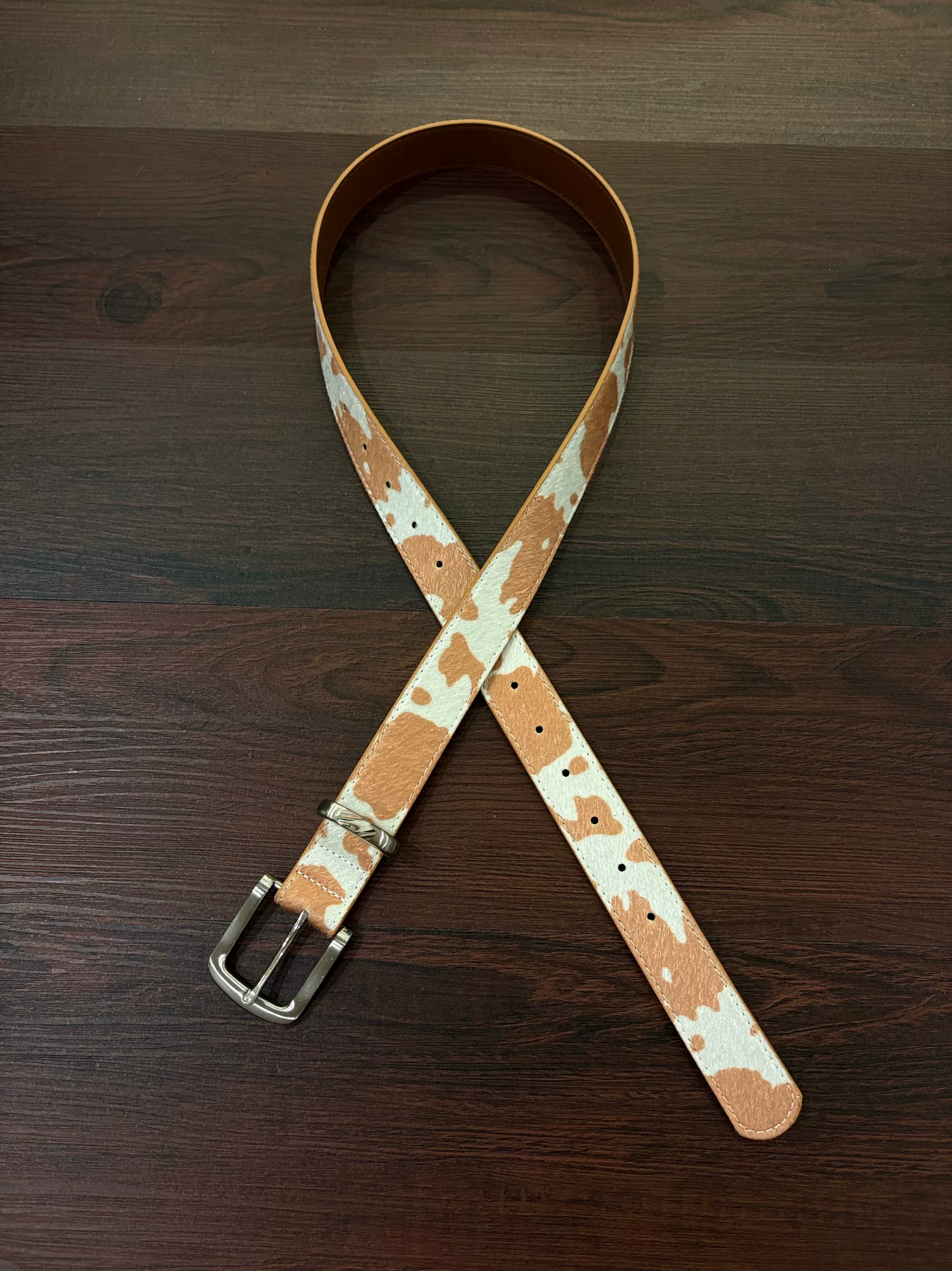 High quality cowhide punk leather belt