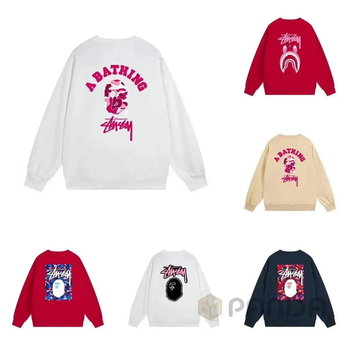 High quality co branded classic ape man print round neck hoodie, please add : 18030258501 if you need size guide