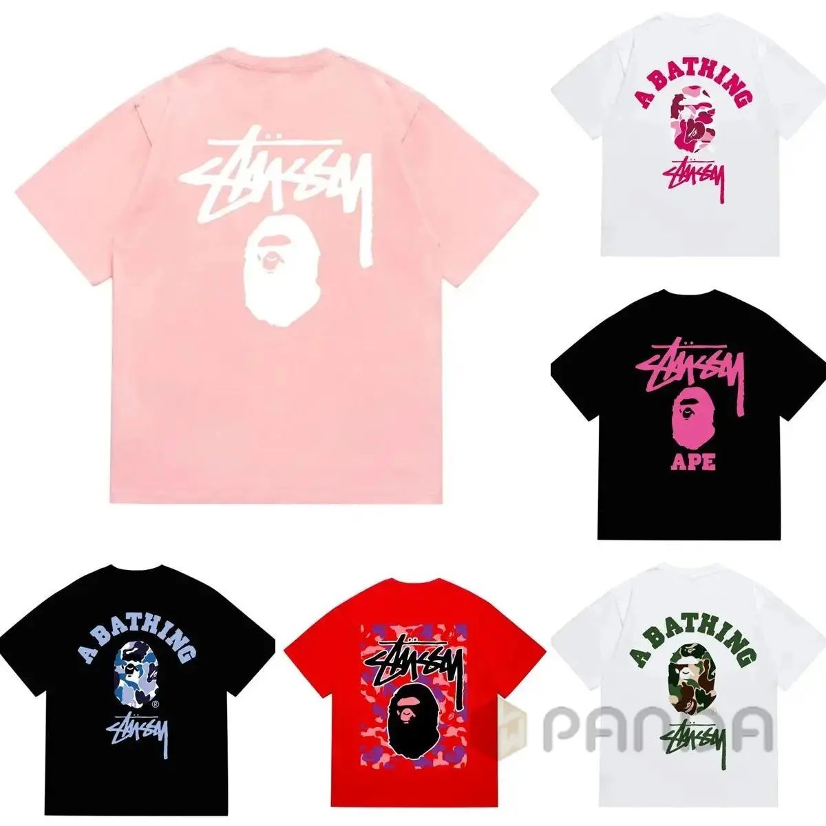 High quality co branded classic ape print short sleeved shirt 2 pcs add : 18859952090 if you need size guide
