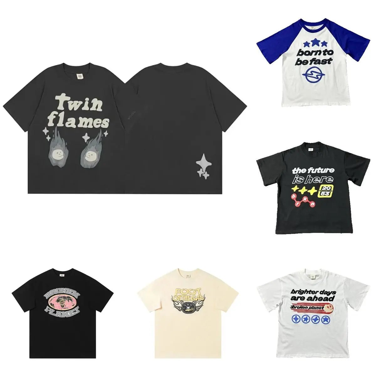 High quality printed round neck short sleeved shirt