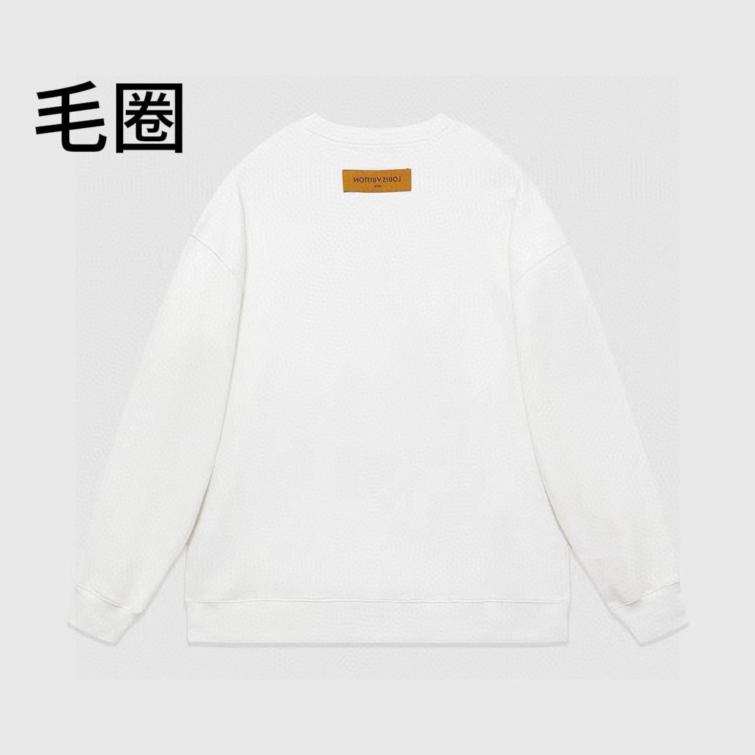 High quality minimalist letter printed round neck looped hoodie 1 pls add : 18030258501 if you need size guide