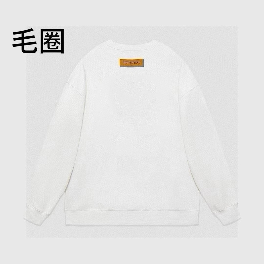 High quality minimalist letter printed round neck looped hoodie 1 pls add : 18030258501 if you need size guide