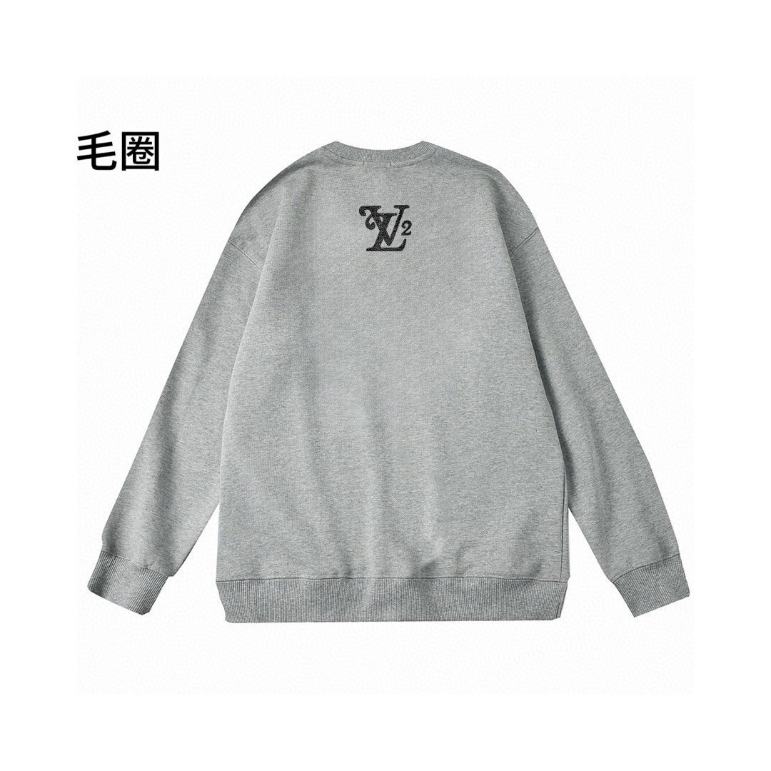 High quality minimalist letter printed round neck looped hoodie 1 pls add : 18030258501 if you need size guide