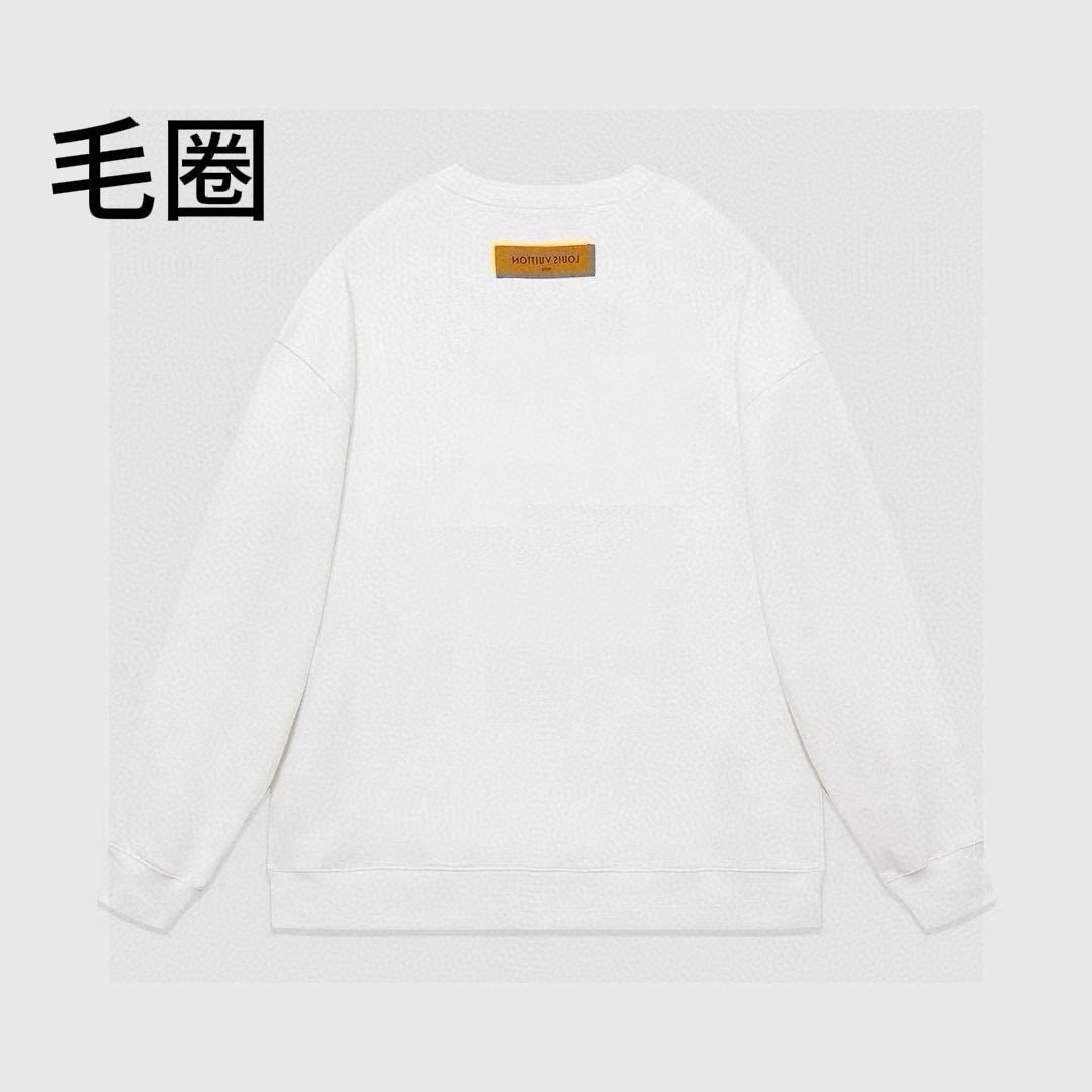 High quality minimalist letter printed round neck looped hoodie 1 pls add : 18030258501 if you need size guide