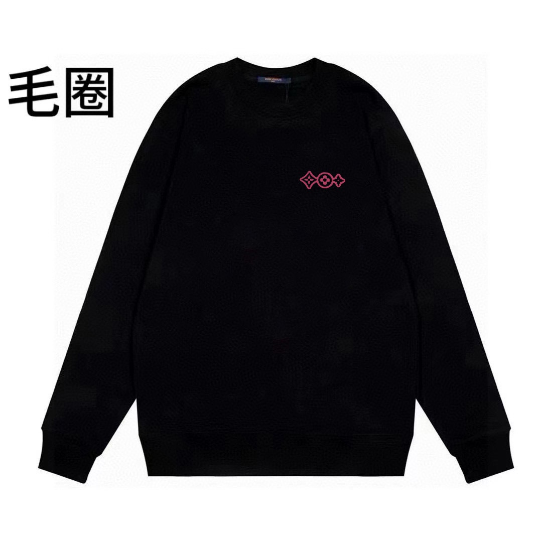 High quality minimalist letter printed round neck looped hoodie 1 pls add : 18030258501 if you need size guide
