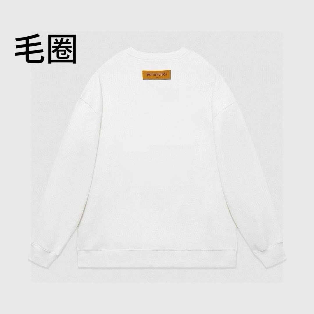 High quality minimalist letter printed round neck looped hoodie 1 pls add : 18030258501 if you need size guide