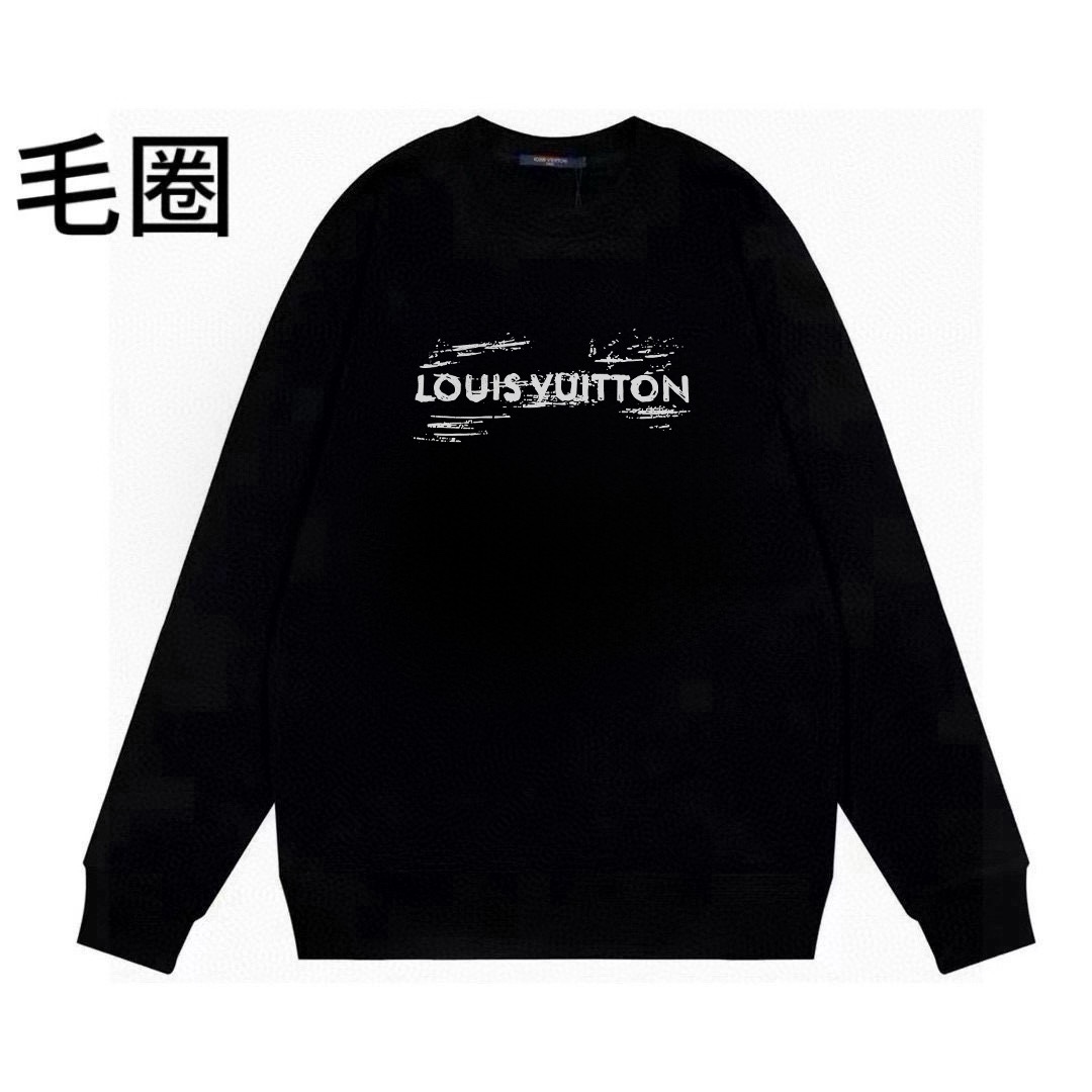 High quality minimalist letter printed round neck looped hoodie 1 pls add : 18030258501 if you need size guide