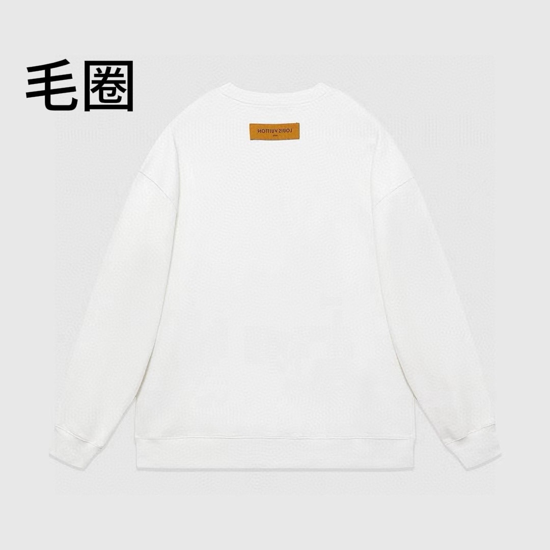 High quality minimalist letter printed round neck looped hoodie 1 pls add : 18030258501 if you need size guide