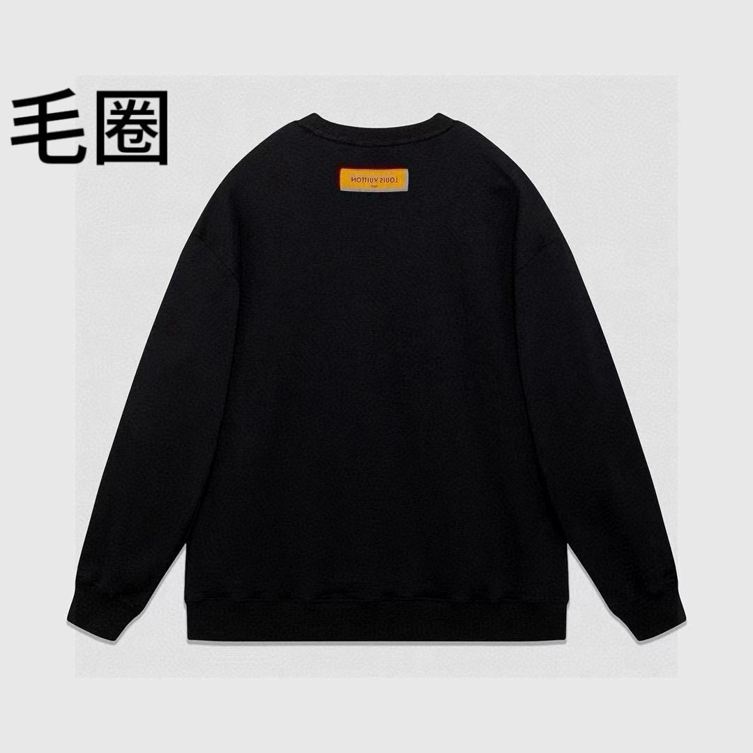 High quality minimalist letter printed round neck looped hoodie 1 pls add : 18030258501 if you need size guide
