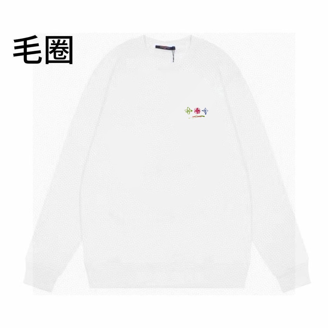 High quality minimalist letter printed round neck looped hoodie 1 pls add : 18030258501 if you need size guide