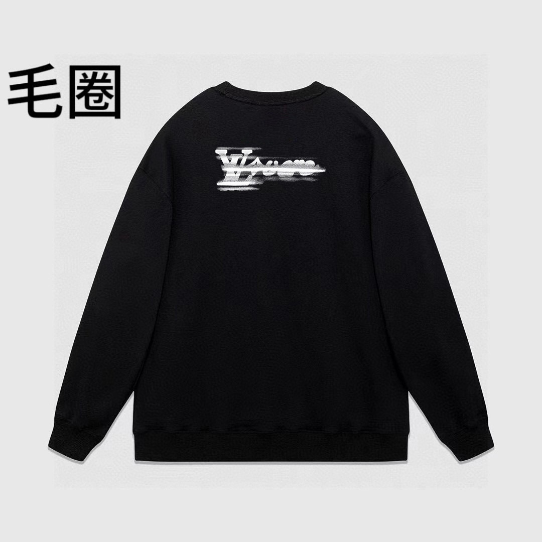 High quality minimalist letter printed round neck looped hoodie 1 pls add : 18030258501 if you need size guide