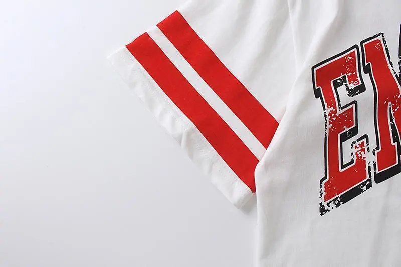 High quality trendy printed bat short sleeves