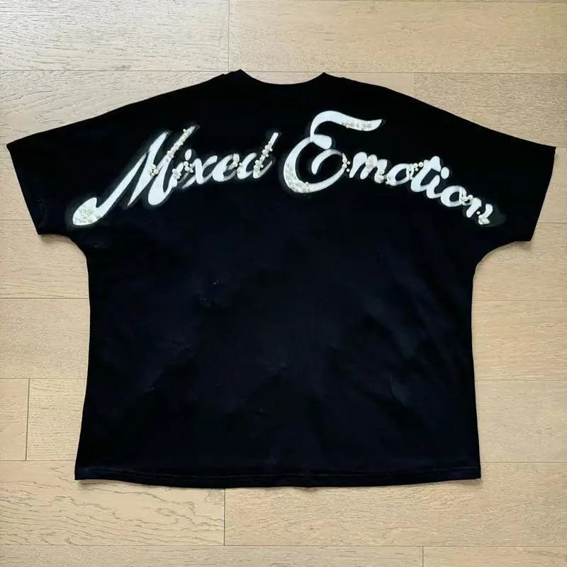 High quality trendy printed bat short sleeves