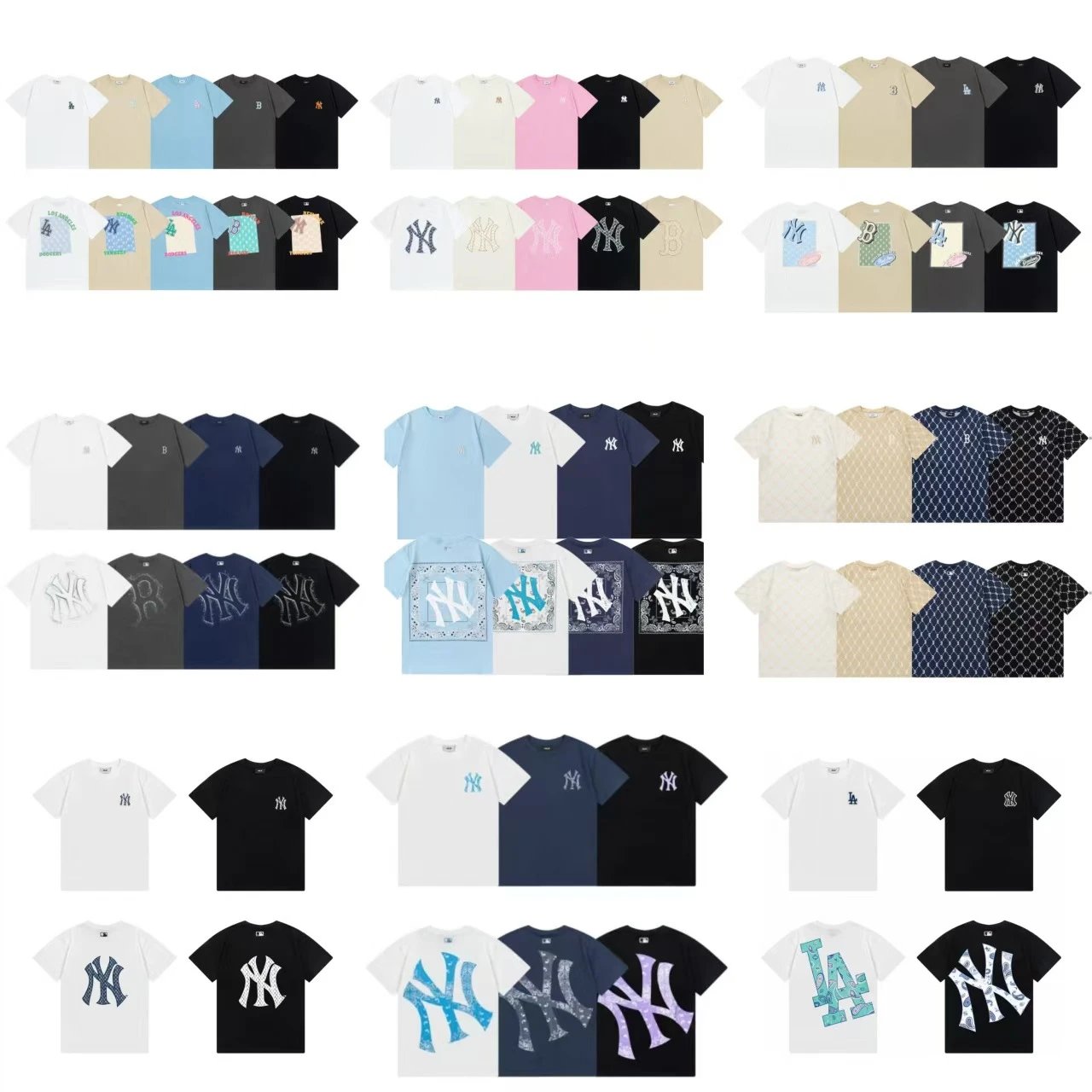 High quality full print round neck loose short sleeved shirt