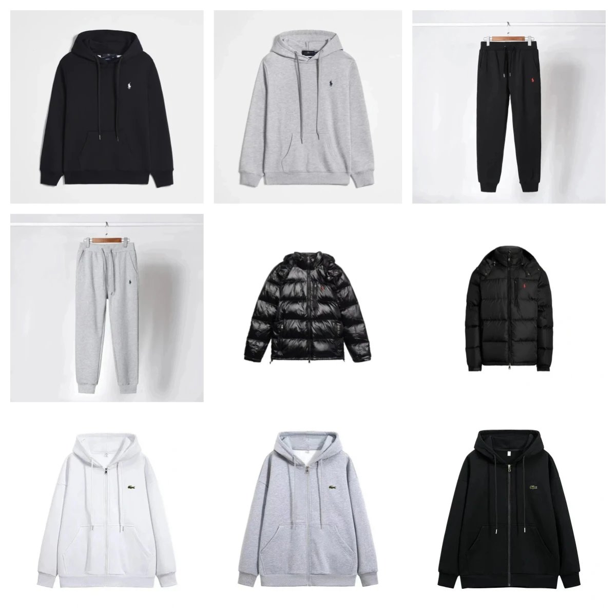 工厂秋冬休闲时尚连帽卫衣卫裤羽绒服-LF