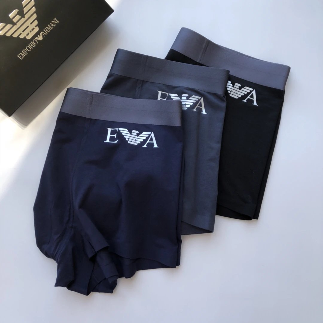 High quality men's underwear in a box of three, available in any color