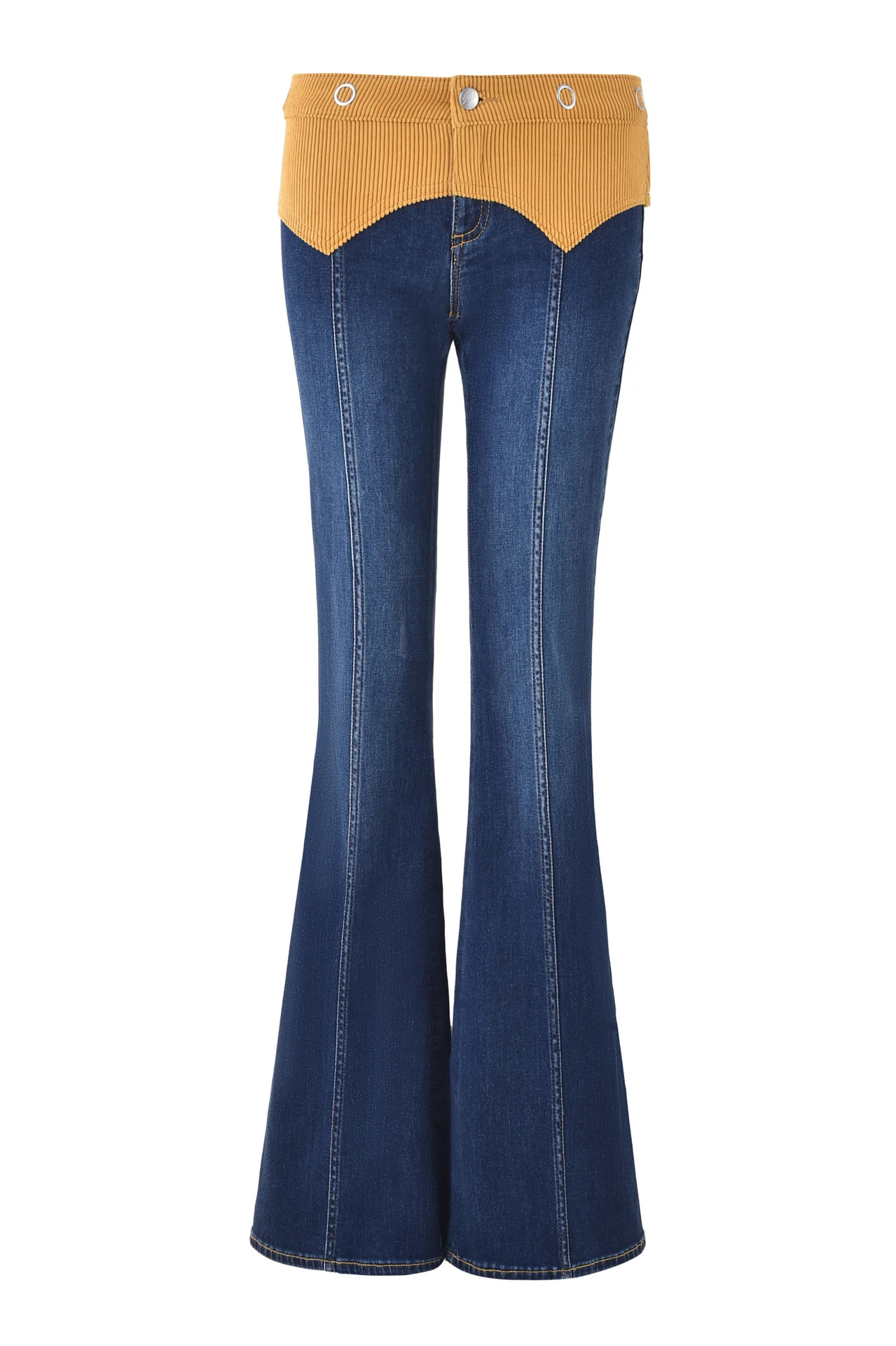 High quality suspender low waisted bell bottom pants set, please add : 18030258501 if you need size guide
