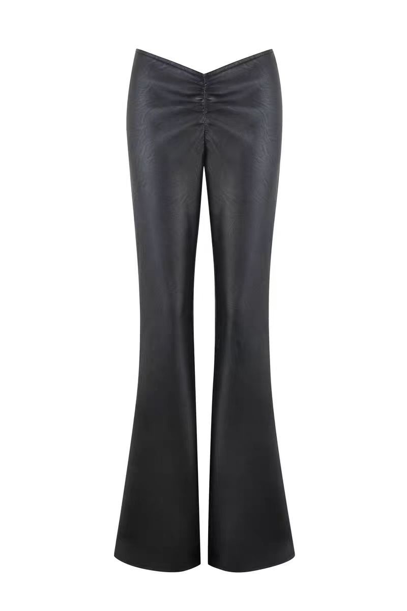 High quality suspender low waisted bell bottom pants set, please add : 18030258501 if you need size guide