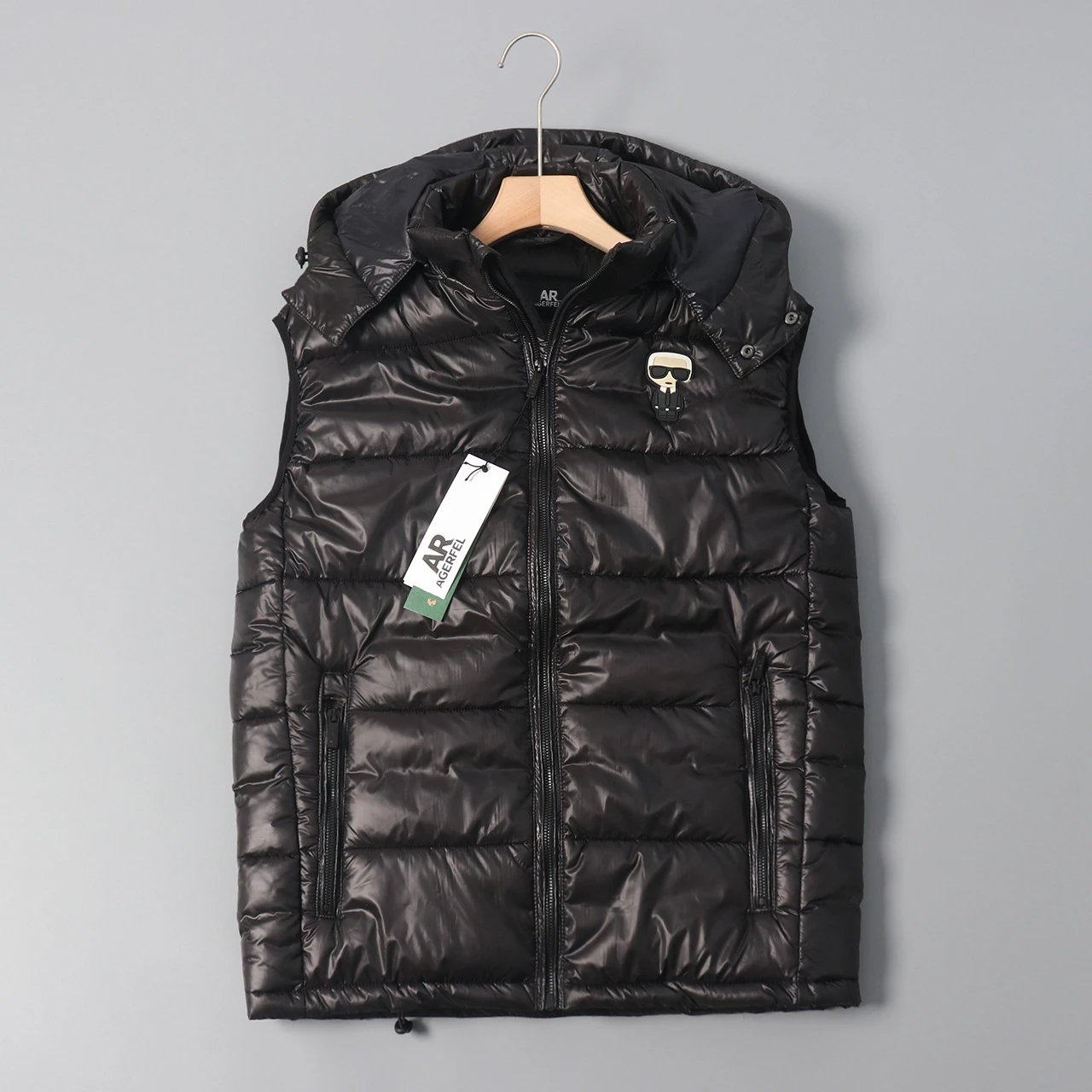 High quality standing collar sticker small diamond down jacket