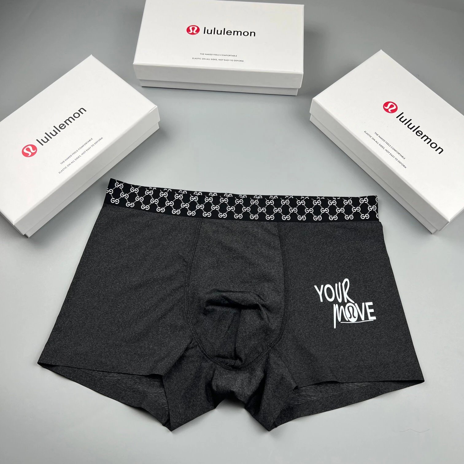 High quality men's underwear in a box of three, available in any color