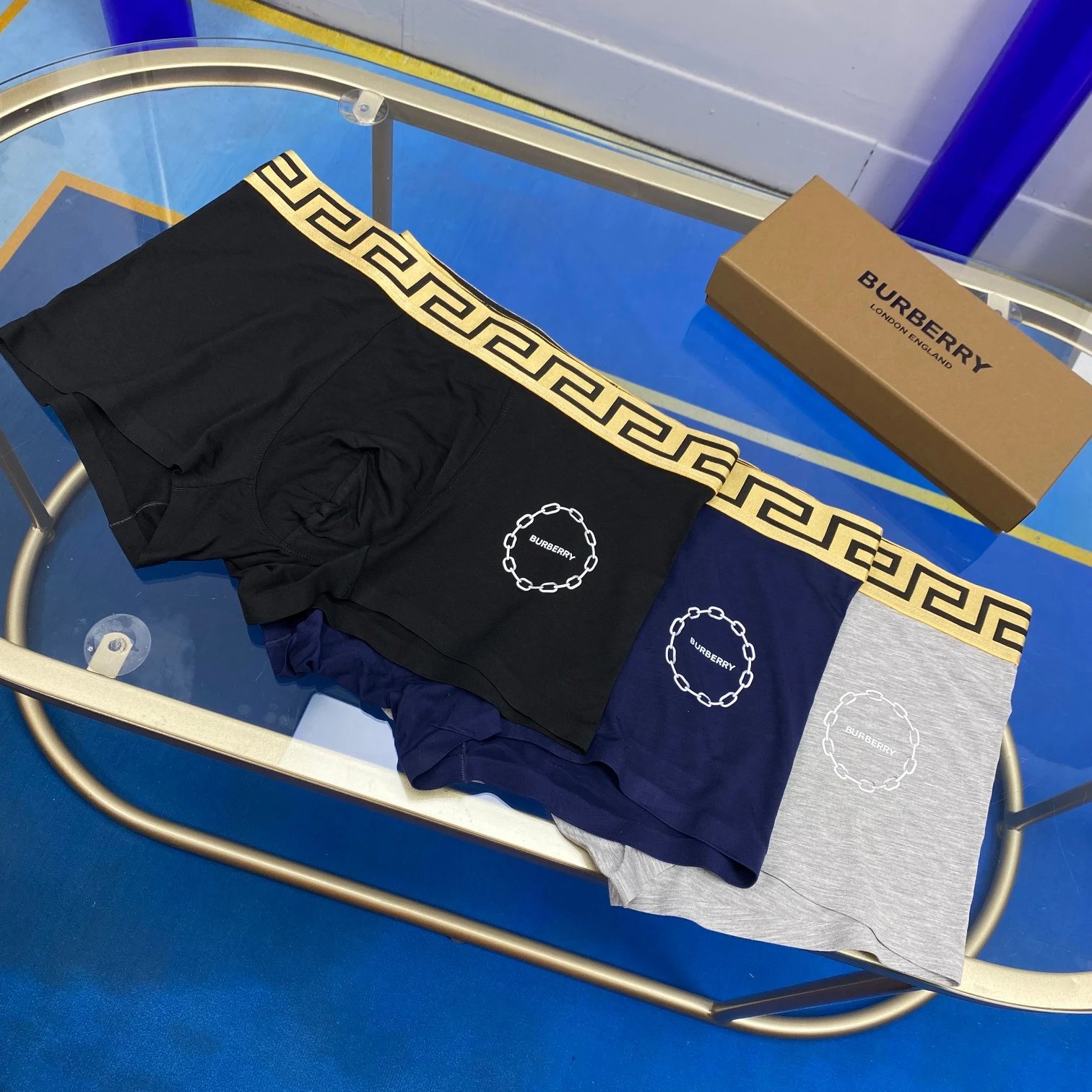 High quality men's underwear in a box of three, available in any color