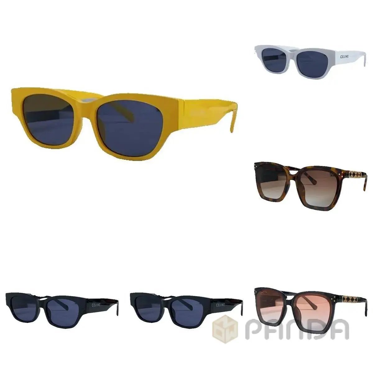 High quality thick framed gold label sunglasses 7 pcs add : 18859952090 if you need size guide