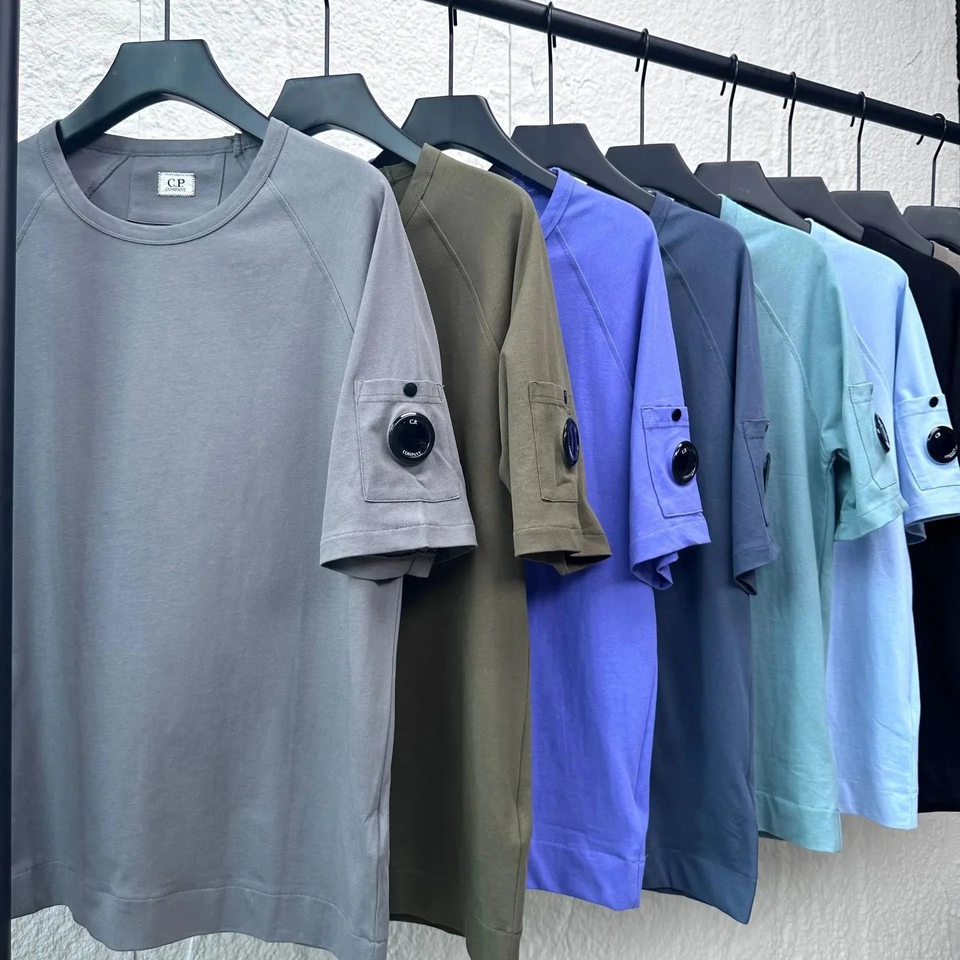 High quality glasses embroidered with simple casual round neck short sleeves