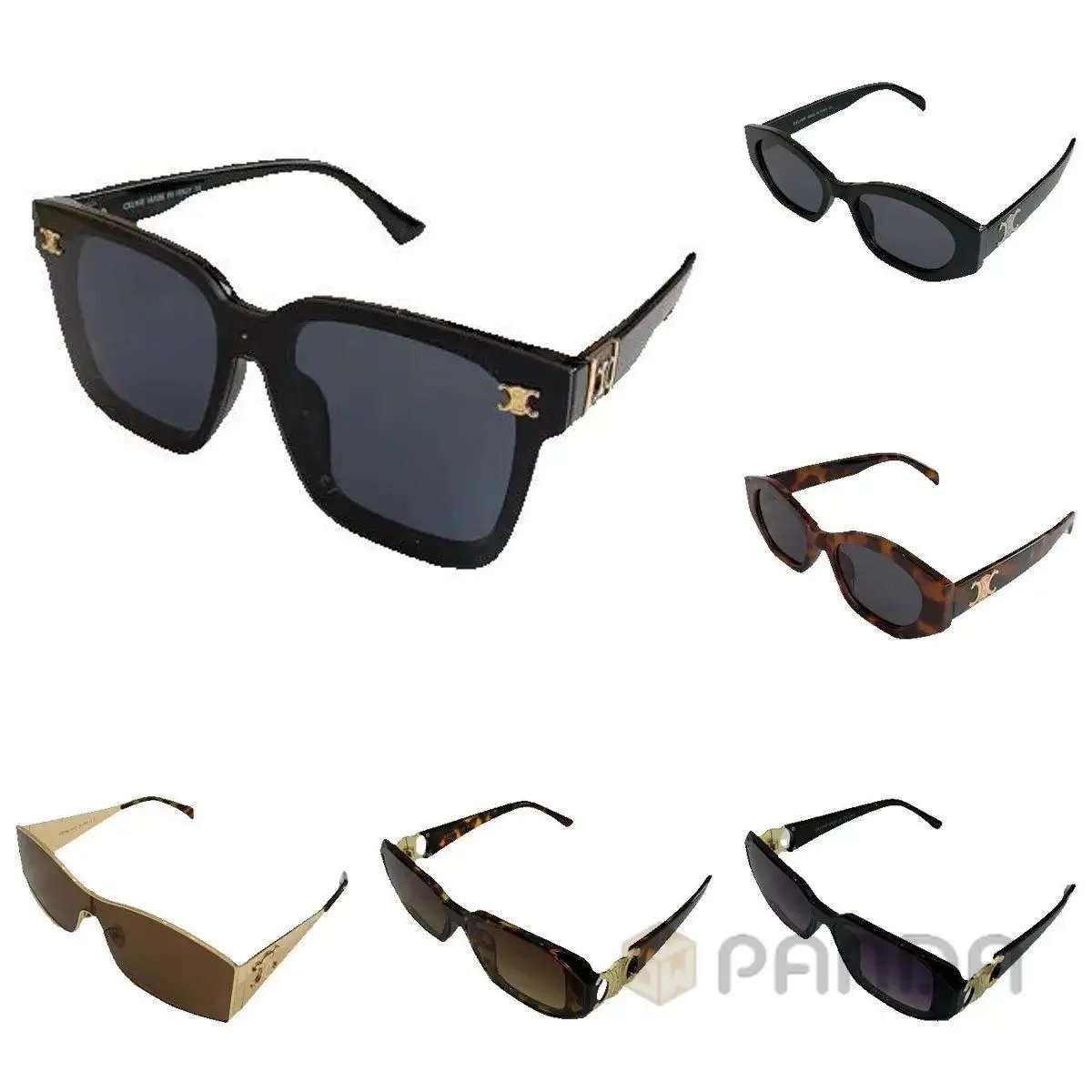 High quality thick framed gold label sunglasses 6 pcs add : 18859952090 if you need size guide