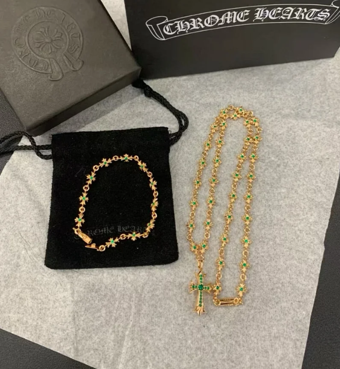 High quality Cro high-quality emerald necklace bracelet