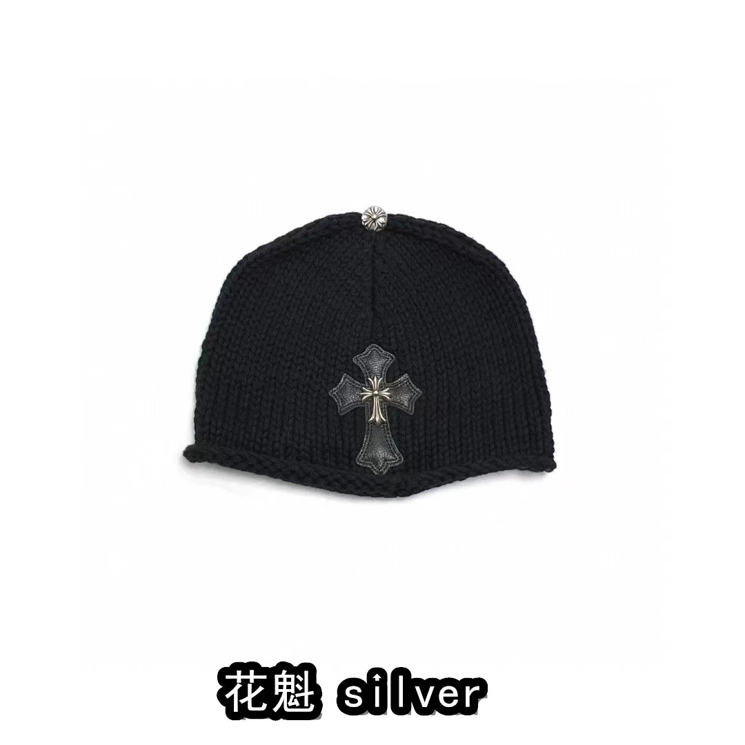 Silver 925 sterling silver accessories cold hat cross autumn and winter warm couple hat