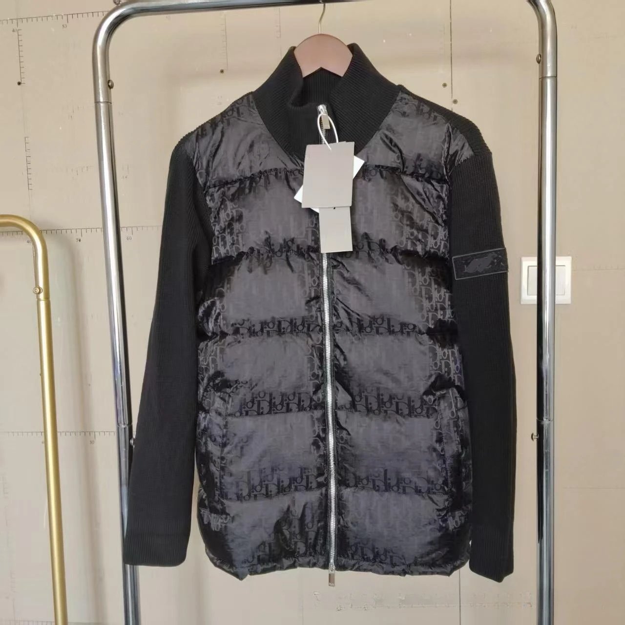 High quality stand collar knitted cotton clothing