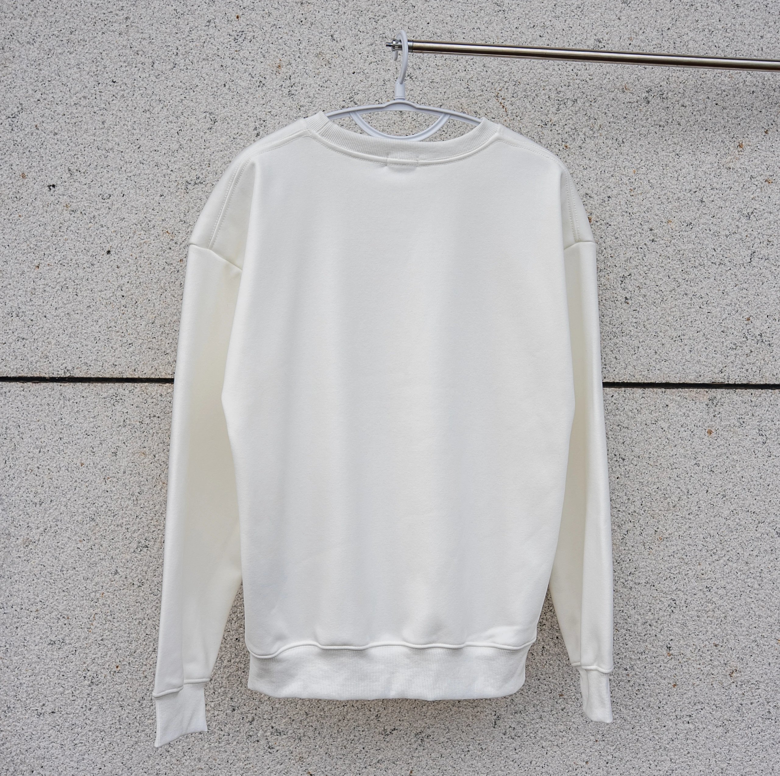 High quality embroidered letter simple round neck pullover hoodie
