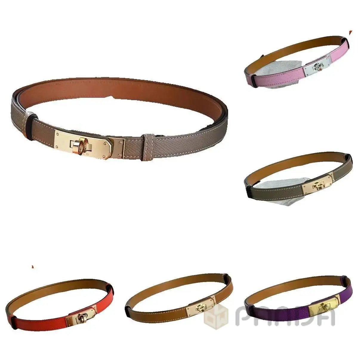 High quality first layer cowhide steel buckle women's belt