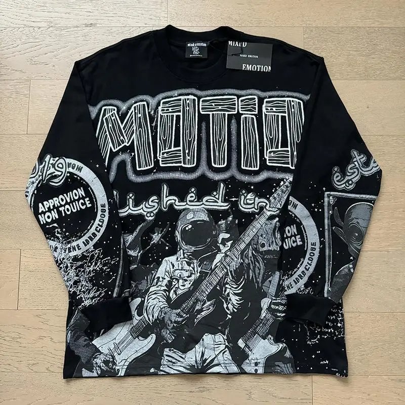 High quality trendy printed bat short sleeves