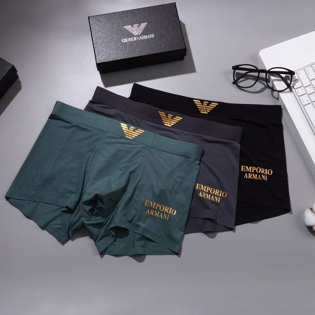 High quality men's underwear in a box of three, available in any color