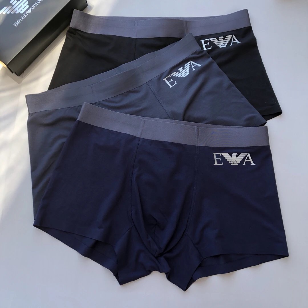 High quality men's underwear in a box of three, available in any color