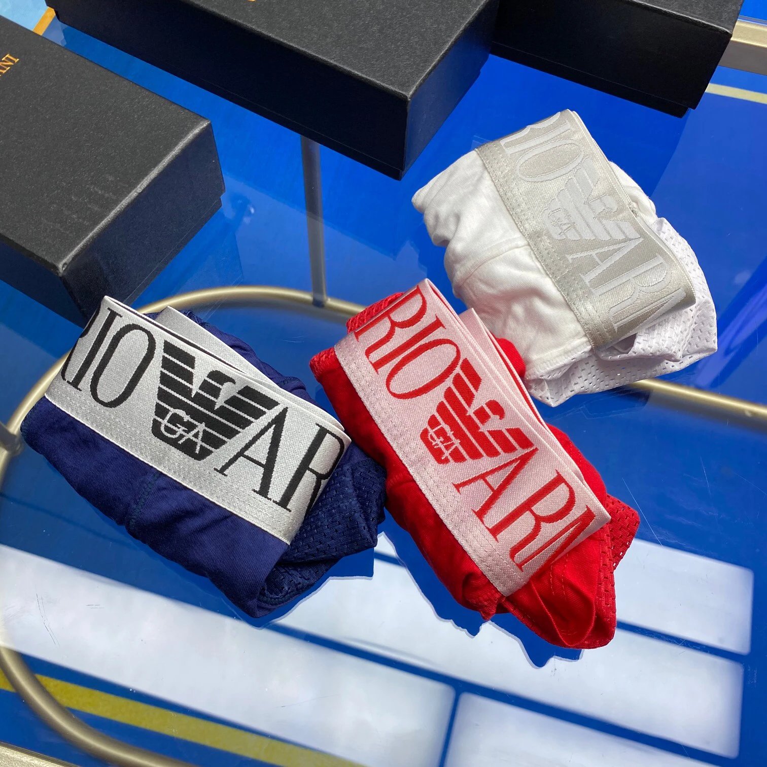 High quality men's underwear in a box of three, available in any color