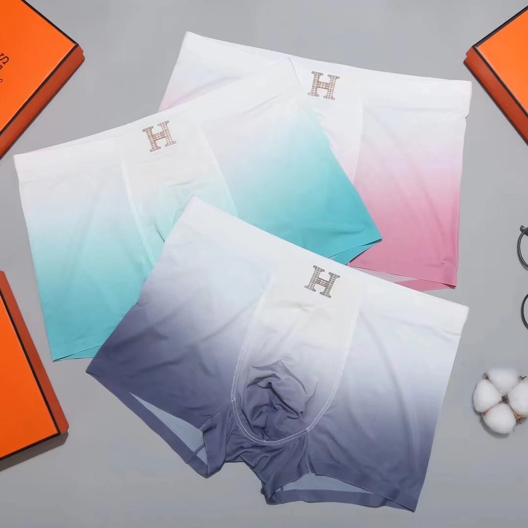 High quality men's underwear in a box of three, with a color selection of 12